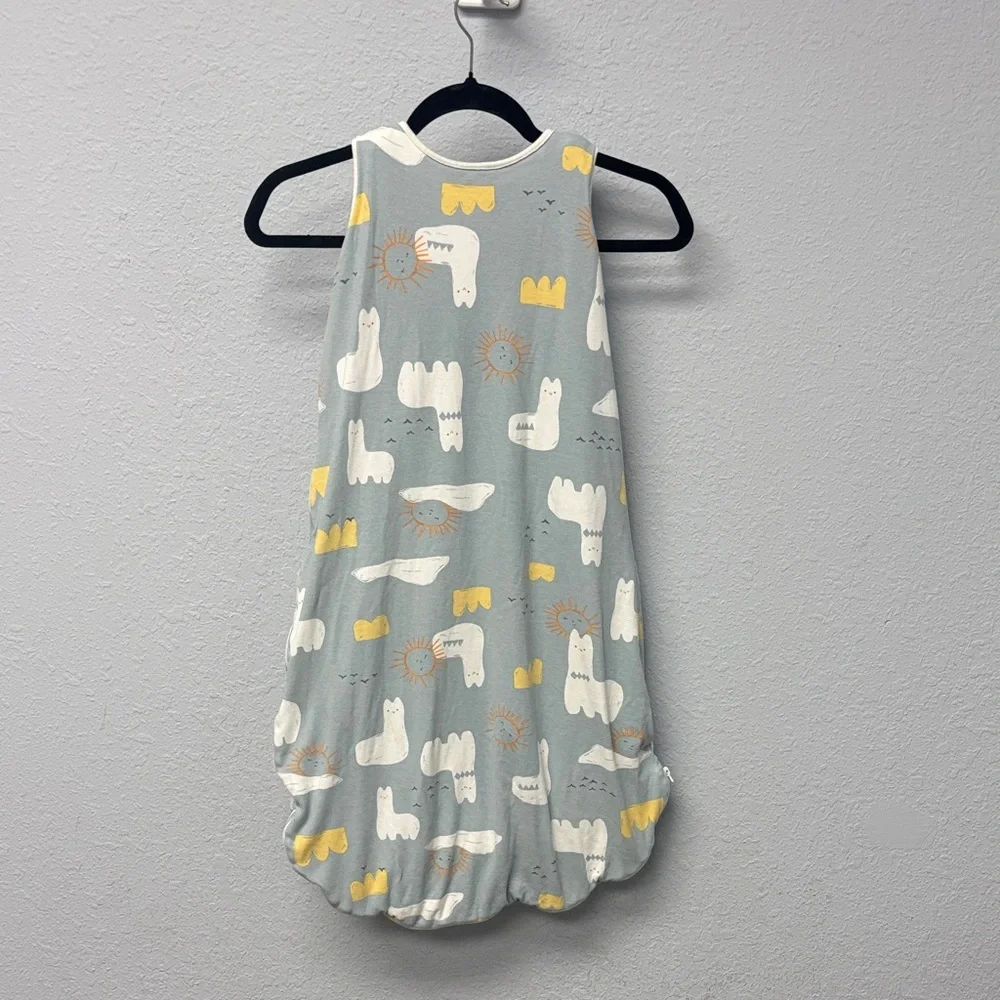 Adorable 18-36 mo Double Zipper Sleep Sack in Blue w White Llamas, GUC